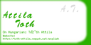 attila toth business card